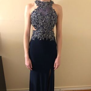 Navy Camille La Vie Formal Dress